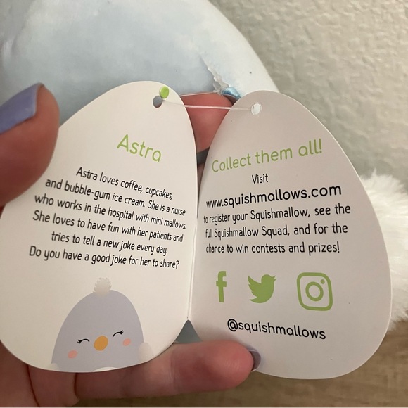 💙🐣OG HTF Tag Easter 2021 7” Astra the Blue Chick Squishmallow 🐣💙 - Picture 6 of 7